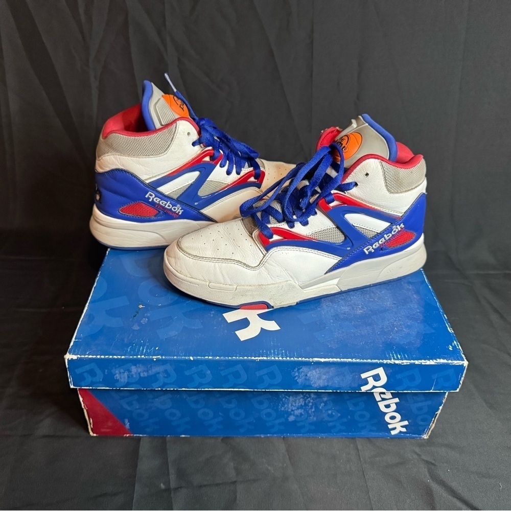 Reebok Kids Sneakers in White, Blue, and Red - Picture 14 of 14